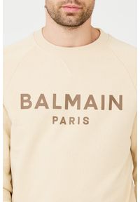 Balmain - BALMAIN Beżowa męska bluza Printed Sweatshirt, Rozmiar 3XL. Kolor: beżowy #4