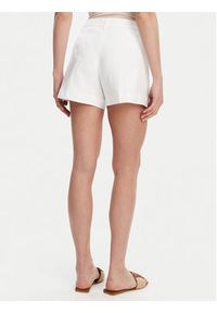 Guess Szorty materiałowe W5GD1W WH5L2 Biały Regular Fit. Kolor: biały. Materiał: len