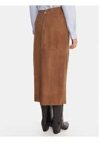 MAX&Co. Spódnica skórzana Guelfi 2526406011200 Brązowy Straight Fit. Kolor: brązowy. Materiał: skóra #4