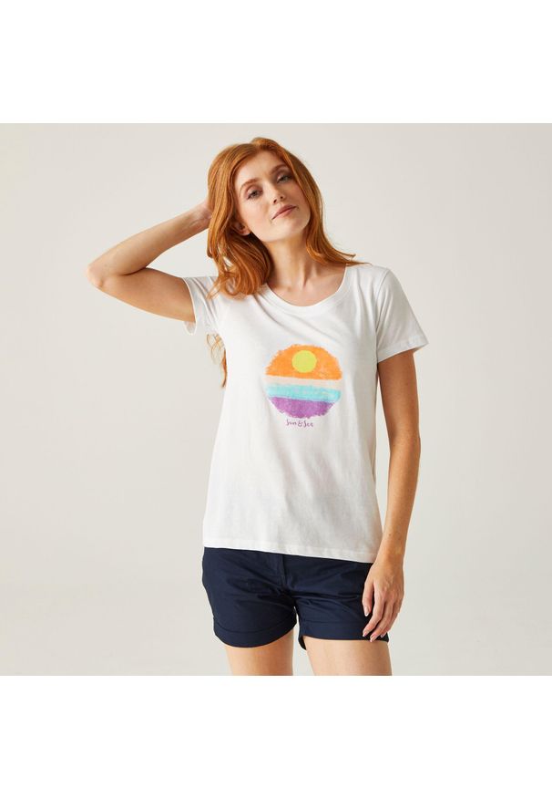 Regatta - Filandra VIII damska koszulka. Kolor: biały. Sport: turystyka piesza