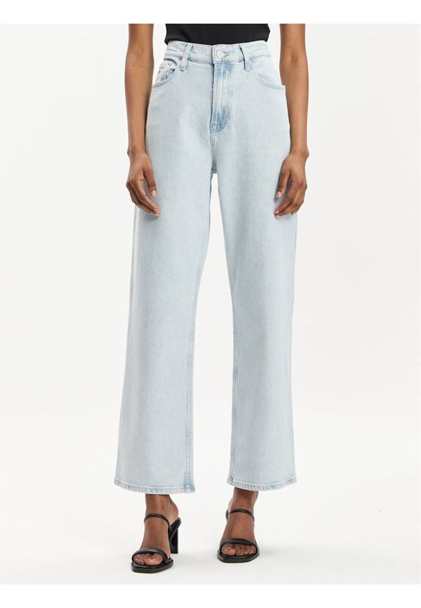 Tommy Jeans Jeansy Betsy DW0DW18138 Błękitny Wide Leg. Kolor: niebieski