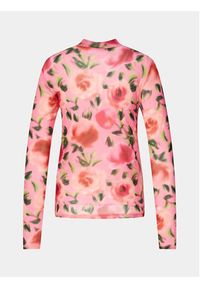 Edited Bluzka Fiore Różowy Tight Fit. Kolor: różowy. Materiał: syntetyk
