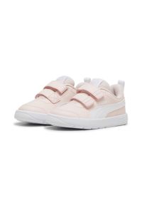 Adidasy Puma Courtflex V3 V Inf, Dzieci. Kolor: biały, wielokolorowy, różowy. Materiał: guma, materiał, tkanina, syntetyk