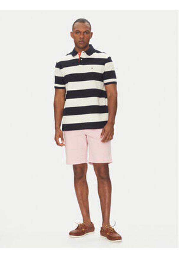 TOMMY HILFIGER - Tommy Hilfiger Polo MW0MW39045 Granatowy Regular Fit. Typ kołnierza: polo. Kolor: niebieski. Materiał: bawełna