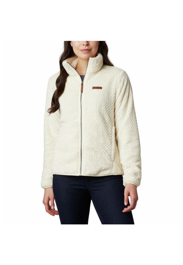 columbia - Polar Turystyczny Rozpinany Damski Columbia Fire Side II Sherpa FZ. Kolor: biały, beżowy. Materiał: polar. Sport: turystyka piesza