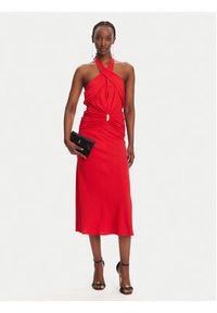 Elisabetta Franchi Sukienka koktajlowa AB71952E2 CG5 Czerwony Regular Fit. Kolor: czerwony. Materiał: wiskoza. Styl: wizytowy #3