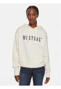 Mustang Bluza Margo 1013934 Écru Oversize. Materiał: bawełna