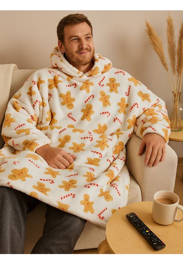 Sinsay - Bluza snuddie - brązowy. Kolor: brązowy