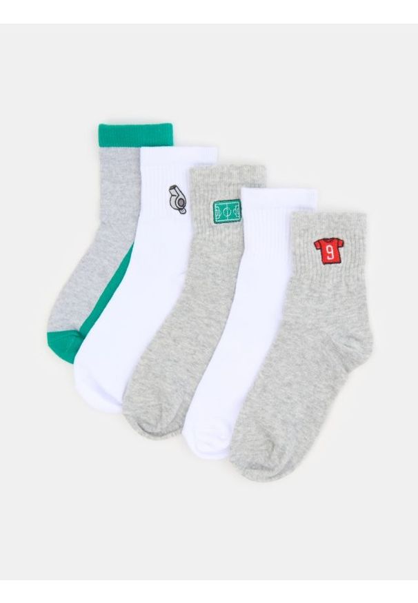 Sinsay - Skarpetki 5 pack - szary. Kolor: szary