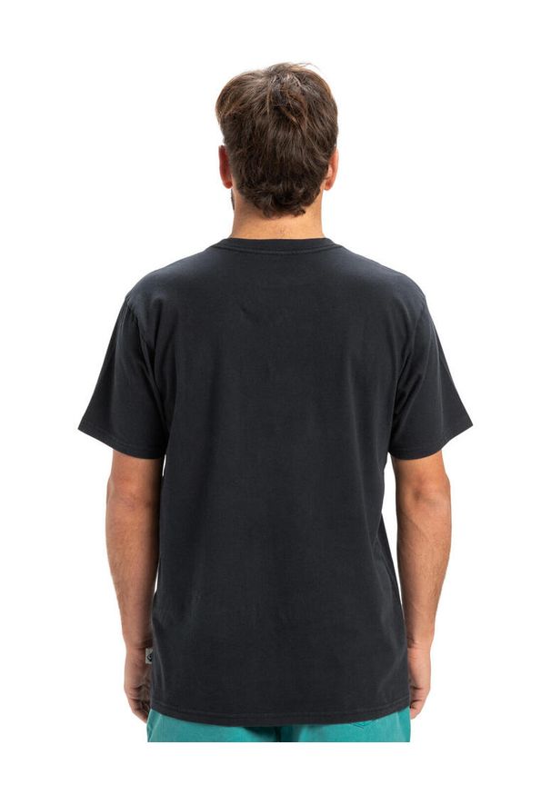 Quiksilver - Koszulka z krótkim rękawem dla Mężczyzn SALT WATER Czarny. Kolor: brązowy, zielony, wielokolorowy. Materiał: materiał, bawełna. Długość rękawa: krótki rękaw. Długość: krótkie