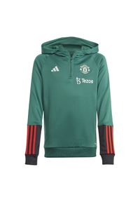 Adidas - Bluza z kapturem dla dzieci Manchester United. Typ kołnierza: kaptur. Kolor: wielokolorowy, czarny, zielony #1