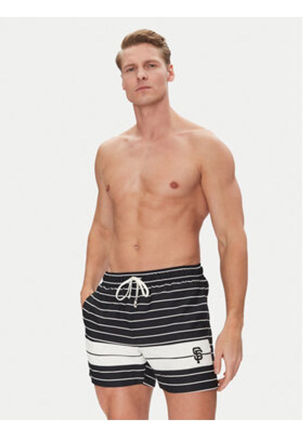 Champion Szorty kąpielowe 221043 Czarny Regular Fit. Kolor: czarny. Materiał: syntetyk