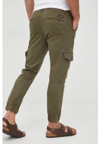 Desigual spodnie 22SMPW02 męskie kolor zielony joggery. Kolor: zielony. Materiał: tkanina #6