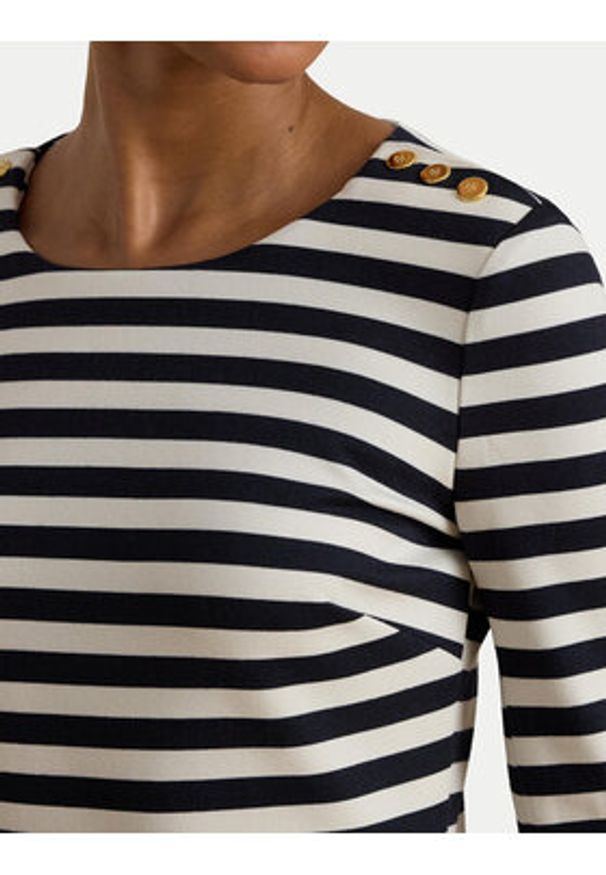 Lauren Ralph Lauren - LAUREN RALPH LAUREN Sukienka codzienna 200P03678001 Granatowy Regular Fit. Okazja: na co dzień. Kolor: niebieski. Materiał: syntetyk. Typ sukienki: proste. Styl: casual