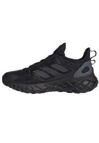 Adidas - Buty do biegania adidas Web Boost Jr HQ4210 czarne. Zapięcie: sznurówki. Kolor: czarny. Materiał: materiał, syntetyk, guma. Szerokość cholewki: normalna #1