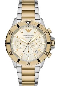 Emporio Armani - ZEGAREK MĘSKI EMPORIO ARMANI AR11606 Two-Tone Chronograph + BOX #1