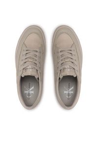 Calvin Klein Jeans Sneakersy Vulc Flatf Low Cut Mix Material YW0YW00864 Beżowy. Kolor: beżowy. Materiał: skóra #5