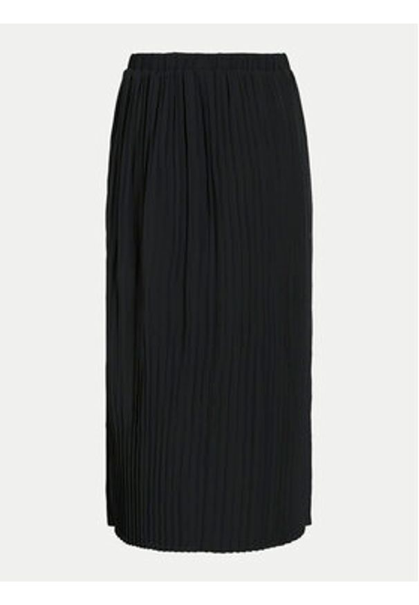 Vila Spódnica plisowana Olinda 14096093 Czarny Regular Fit. Kolor: czarny. Materiał: syntetyk