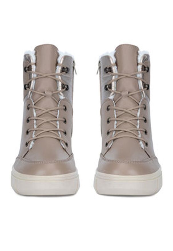 Rieker Trzewiki Y3504-20 Beżowy. Kolor: beżowy. Materiał: skóra