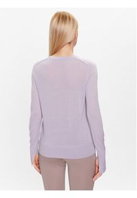 Calvin Klein Sweter K20K205777 Fioletowy Regular Fit. Kolor: fioletowy. Materiał: wełna #4