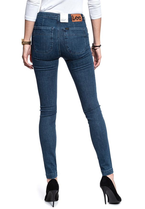 Lee - SPODNIE DAMSKIE LEE UTILITY SCARLETT HIGH DARK FOAM L31WMHGT 112107318