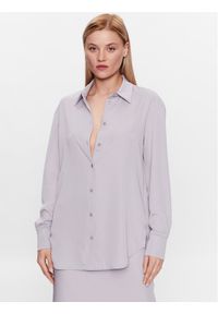 Calvin Klein Koszula K20K205682 Fioletowy Relaxed Fit. Kolor: fioletowy. Materiał: syntetyk