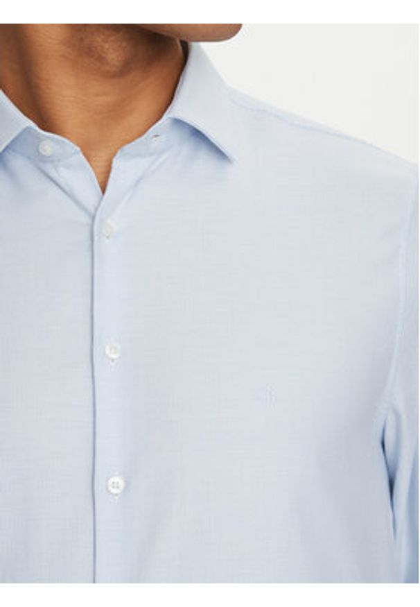 Calvin Klein Koszula K10K114302 Błękitny Slim Fit. Kolor: niebieski. Materiał: bawełna
