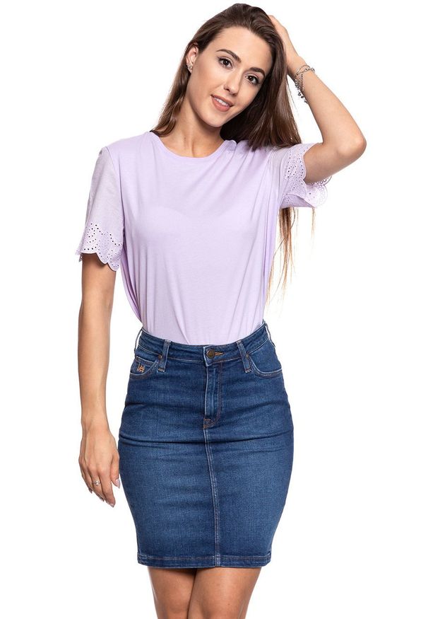 Mustang - DAMSKA BLUZKA MUSTANG Alina C Crochet 1009472 8076. Materiał: koronka. Wzór: aplikacja, koronka