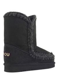 Mou - MOU ESKIMO BOOT 24 Śniegowce damskie. Wysokość cholewki: przed kolano. Kolor: czarny. Materiał: materiał, wełna, zamsz. Szerokość cholewki: normalna. Sezon: zima. Styl: elegancki, klasyczny #4