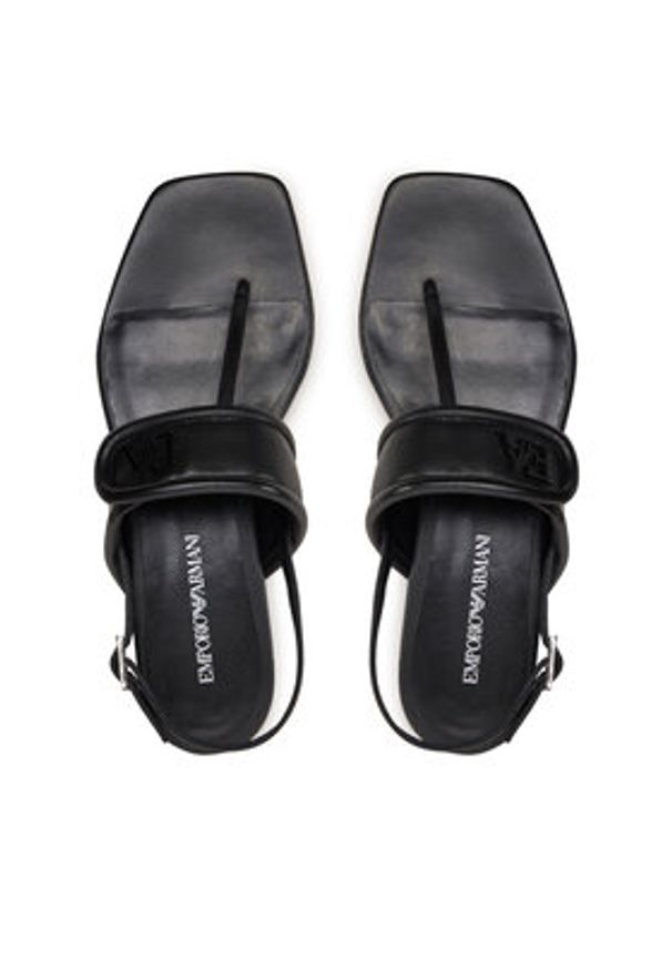 Emporio Armani Sandały X3Q087 XF271 00002 Czarny. Kolor: czarny. Materiał: skóra