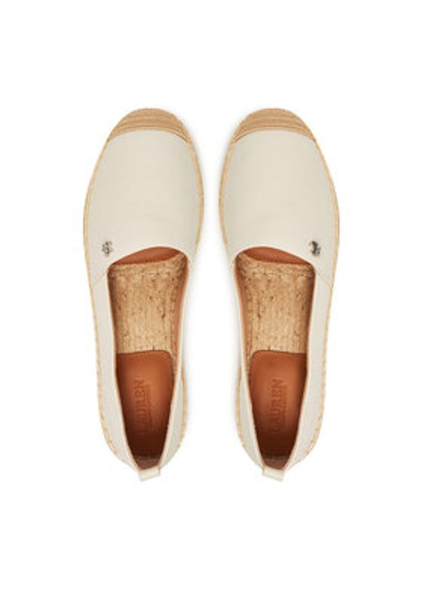 Lauren Ralph Lauren - LAUREN RALPH LAUREN Espadryle Cameryn IV 802905304003 Biały. Kolor: biały. Materiał: skóra