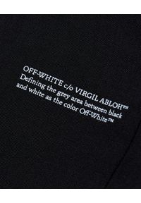 OFF-WHITE - Czarne spodnie z guzikami. Kolor: czarny. Materiał: materiał. Wzór: aplikacja #5