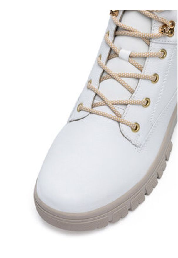 Remonte Trzewiki D0E71-80 Biały. Kolor: biały. Materiał: skóra