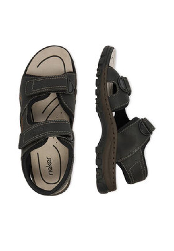 Rieker Sandały CEO-25053-00 Czarny. Kolor: czarny. Materiał: materiał