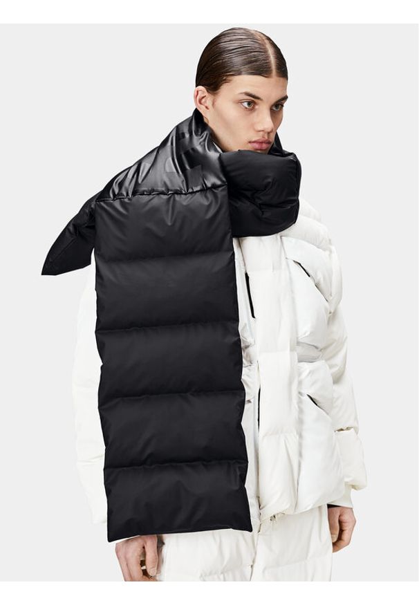 Rains Szalik Harbin Puffer Scarf W2T3 16300 Czarny. Kolor: czarny. Materiał: materiał