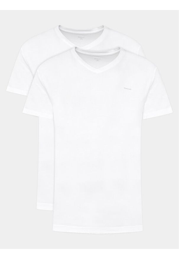 GANT - Gant Komplet 2 t-shirtów 900002018 Biały Regular Fit. Kolor: biały. Materiał: bawełna