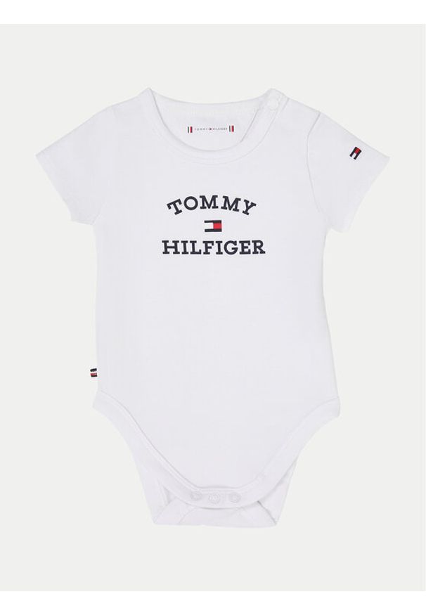 TOMMY HILFIGER - Tommy Hilfiger Body dziecięce Logo KN0KN01815 Biały. Kolor: biały. Materiał: bawełna