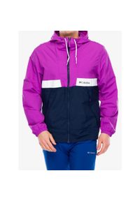 columbia - Kurtka przeciwwiatrowa męska Columbia Spire Valley Hooded Windbreaker. Kolor: fioletowy