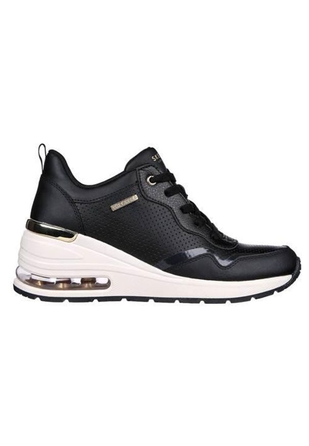 skechers - Buty do chodzenia damskie Skechers Million Airhotter. Zapięcie: sznurówki. Kolor: wielokolorowy, czarny. Materiał: guma, materiał, tkanina, syntetyk. Szerokość cholewki: normalna. Sport: turystyka piesza