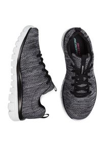 skechers - Skechers Sneakersy Twisted Fortune 12614/BKW Szary. Kolor: szary. Materiał: materiał #2