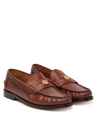 TOMMY HILFIGER - Tommy Hilfiger Mokasyny Hilfiger Penny Loafer Smooth Lth FW0FW09249 Brązowy. Kolor: brązowy. Materiał: skóra #2