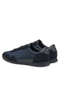 BOSS Sneakersy Titanium 50536524 Granatowy. Kolor: niebieski. Materiał: zamsz, skóra