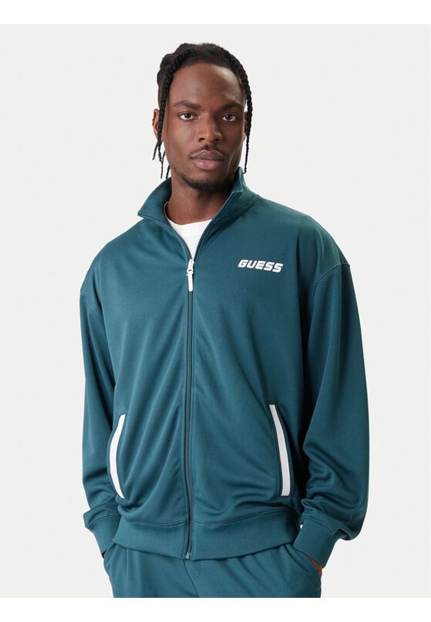 Guess Bluza Z6RQ06 KD482 Zielony Regular Fit. Kolor: zielony. Materiał: syntetyk