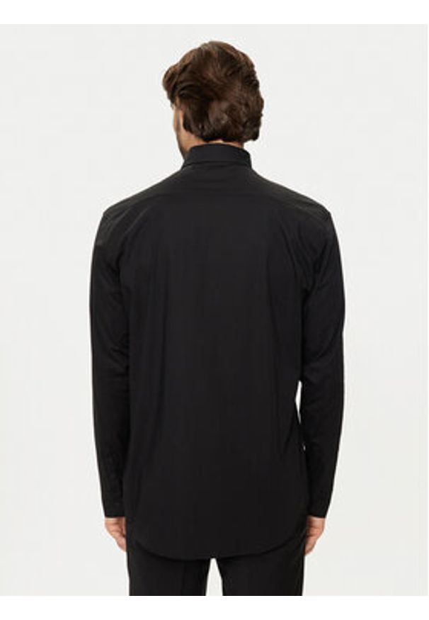 Karl Lagerfeld - KARL LAGERFELD Koszula 605947 544671 Czarny Regular Fit. Typ kołnierza: dekolt w karo. Kolor: czarny. Materiał: bawełna