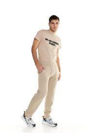 LEONE 1947 APPAREL - Męskie spodnie dresowe Leone Urban. Kolor: beżowy. Materiał: dresówka. Sport: fitness