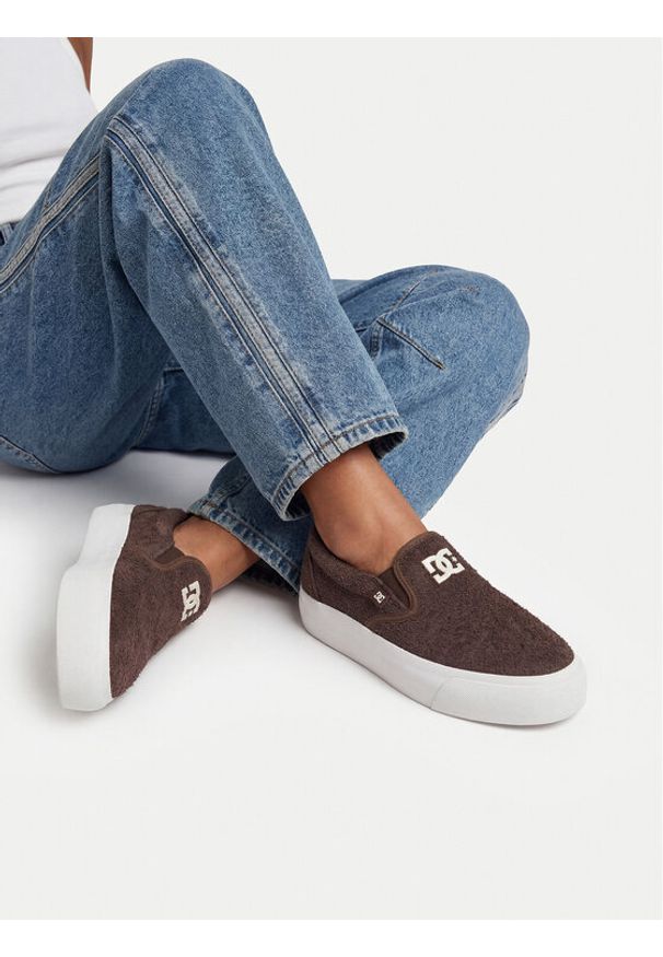 DC Shoes Tenisówki CEO-LEA-ZL-0011 Brązowy ciemny. Kolor: brązowy. Materiał: skóra, zamsz