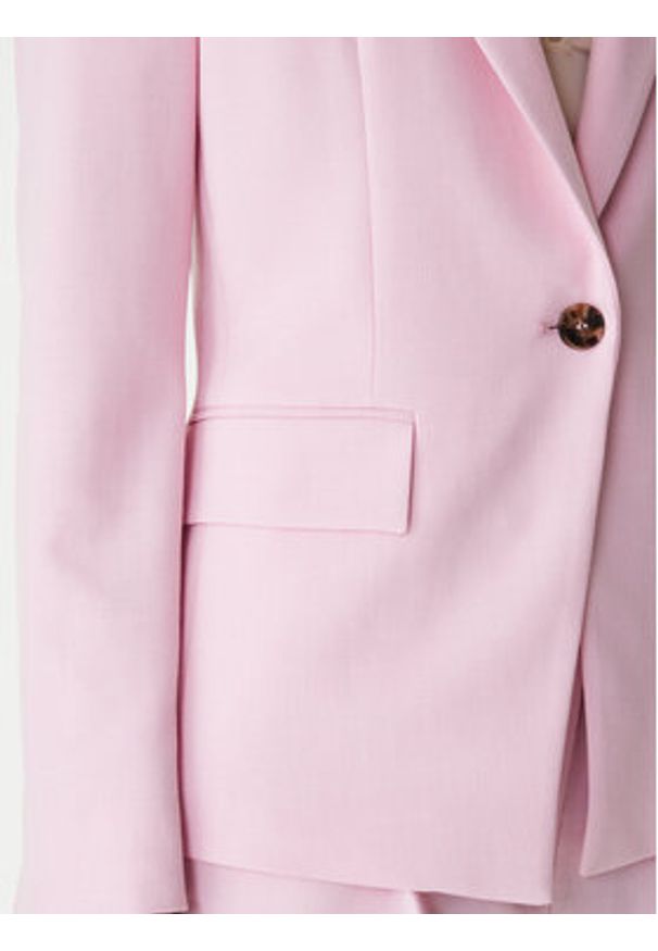 Marella Marynarka Slogan1 2615041211 Różowy Slim Fit. Kolor: różowy. Materiał: syntetyk