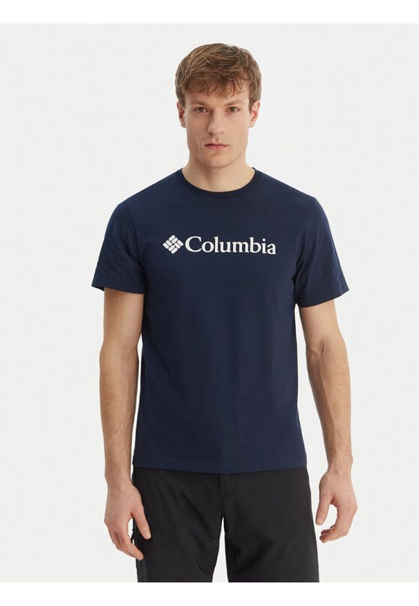 columbia - Columbia T-Shirt Basic Logo™ 2155001 Granatowy Regular Fit. Kolor: niebieski. Materiał: bawełna