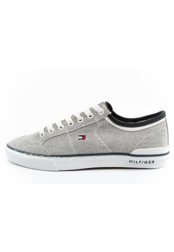 TOMMY HILFIGER - Buty sportowe trampki do chodzenia męskie Tommy Hilfiger. Kolor: szary. Sport: turystyka piesza