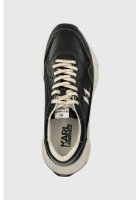 Karl Lagerfeld sneakersy skórzane LUX FINESSE kolor czarny KL53165C. Nosek buta: okrągły. Zapięcie: sznurówki. Kolor: czarny. Materiał: skóra #2